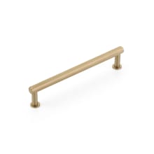 Pub House 6" Center to Center Knurled Handle Solid Brass Cabinet Bar Handle / Drawer Bar Pull