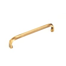 Italian Contemporary 13-3/4" Center to Center Solid Brass Rounded Edge Handle Appliance Pull - Made in Italy