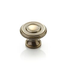 Traditional Designs 1-1/4" Round Mushroom Solid Brass Cabinet Knob - 10 PACK