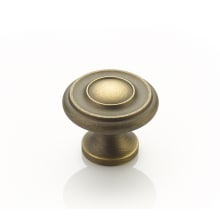 Traditional Designs 1-1/4 " Round Mushroom Solid Brass Cabinet Knob - Pack of 25