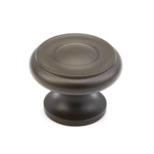 Baroque 1-1/2" Traditional Round Ringed Solid Brass Luxury Cabinet Knob / Drawer Knob