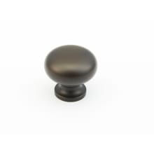 Traditional Designs 1-1/4" Smooth Round Mushroom Solid Brass Cabinet Knob - 10 PACK