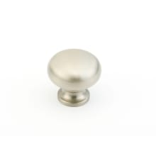 Pack of 25 - Traditional Designs 1-1/4" Smooth Round Mushroom Solid Brass Cabinet Knobs