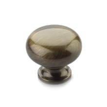 Country 1-1/4" Solid Brass Traditional Mushroom Round Smooth Luxury Cabinet Knob / Drawer Knob