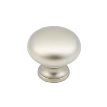 Baroque 1-1/4" Solid Brass Traditional Mushroom Round Smooth Luxury Cabinet Knob / Drawer Knob