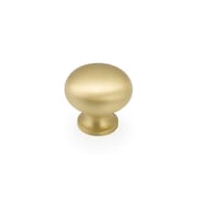 Country 1-1/4" Solid Brass Traditional Mushroom Round Cabinet Knob