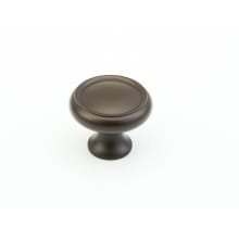 Traditional Designs Pack of (10) - 1-1/4" Round Rimmed Mushroom Solid Brass Cabinet Knobs / Drawer Knobs