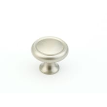 Traditional Designs Pack of (10) - 1-1/4" Round Rimmed Mushroom Solid Brass Cabinet Knobs / Drawer Knobs