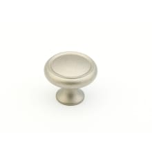 Traditional Designs Pack of (10) - 1-1/4" Round Rimmed Mushroom Solid Brass Cabinet Knobs / Drawer Knobs
