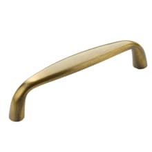 Traditional Designs 4" Center to Center Contemporary Solid Brass Curved Corner Cabinet Handle Pull