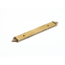 Versailles 3-3/4" (96mm) Center to Center French Baroque Solid Brass Cabinet Handle Backplate with 2 Holes