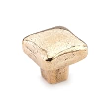 Vinci 1" Rustic Luxury Solid Cast Bronze Square Cabinet Knob / Drawer Knob  - Made in Italy