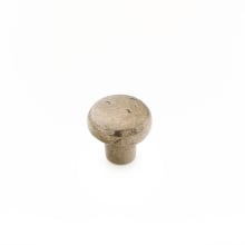 Mountain 1-3/8" Rustic Vintage Round Ball Solid Bronze Cabinet Knob - Made in Italy