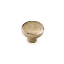 Mountain 1-5/8" Rustic Vintage Round Solid Bronze Cabinet Knob - Made in Italy