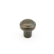 Mountain 1-3/8" Rustic Ridged Mushroom Solid Bronze Cabinet Knob - Made in Italy
