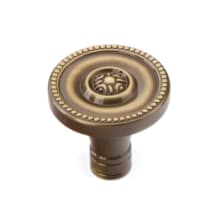Meridian 1-3/8" Traditional Round Beaded Solid Brass Luxury Cabinet Knob / Drawer Knob