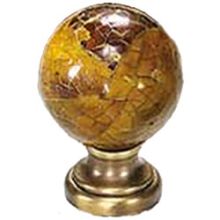 Symphony 1-1/4" Round Designer Luxury Solid Brass Mosaic Ball Cabinet Knob with Shell Inlays