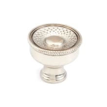 Symphony - Sonata 1-1/4" Round Solid Brass Rope Edge Embossed Luxury Hand Crafted Cabinet / Drawer Knob