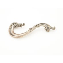 French Court 3-1/2" Center to Center Solid Brass Old World Scroll Handle Left Hand Cabinet Pull