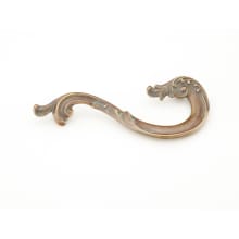 French Court 3-1/2" Center to Center Solid Brass Old World Scroll Handle Right Hand Cabinet Pull