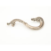 French Court 3-1/2" Center to Center Solid Brass Old World Scroll Handle Right Hand Cabinet Pull