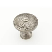 Sunburst 1-1/2" Designer Solid Brass Round Cabinet Knob