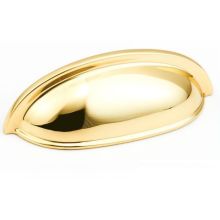 Traditional Designs 3" Center to Center Solid Brass 3-3/4" Cabinet Cup Handle Pull