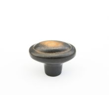 Mountain 1-7/8" Rustic Oval Egg Solid Bronze Cabinet Knob - Made in Italy