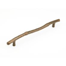 Mountain 12" Center to Center Rustic Lodge Branch Twig Solid Bronze Appliance Handle / Appliance Pull - Made in Italy