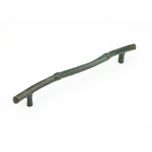 Mountain 12" Center to Center Rustic Lodge Branch Handle Appliance Pull - Made in Italy - Solid Bronze