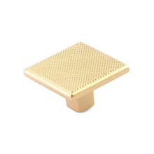 Quadrato 1-3/8" Industrial Modern Diamond Knurled Square Luxury Cabinet Knob - Made in Italy