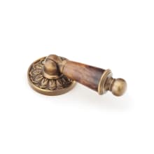 Symphony Designer Luxury 1-1/2" W Pendant Solid Brass Cabinet Drop Pull Knob with Shell Inlay