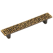 Mosaic 5-1/16" Center to Center Sculpted Texture Cabinet Handle / Drawer Pull - Made in Italy