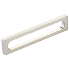 Cafe Modern 5" Center to Center Rectangular Oval Slot Cabinet Handle / Drawer Pull - Solid Brass