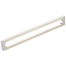 Cafe Modern 8" Center to Center Rectangular Oval Slot Cabinet Handle / Drawer Pull - Solid Brass