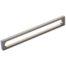 Cafe Modern 8" Center to Center Rectangular Oval Slot Cabinet Handle / Drawer Pull - Solid Brass