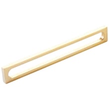 Cafe Modern 8" Center to Center Rectangular Pill Oval Cabinet Handle / Drawer Pull - Solid Brass