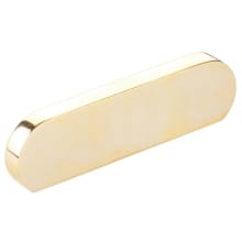 Cafe Modern 3" Center to Center Oval Pill Cabinet Pull / Drawer Pull - Solid Brass