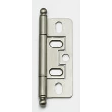 PACK of 30 - Non-Mortise Ball Tip 2-1/2" x 7/8" Solid Brass Cabinet Hinges