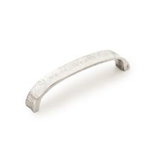 Martello 6-5/16" Rustic Hand Hammered Arch Britannium Pewter Cabinet Handle - Made in Italy