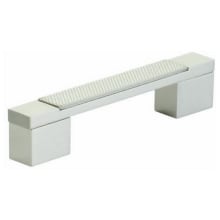 Urbano 4" Center to Center Contrast Knurled Modern Square Cabinet Handle / Drawer Pull