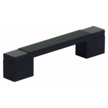 Urbano 4" Center to Center Contrast Knurled Modern Square Cabinet Handle / Drawer Pull
