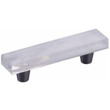 Fused Glass 3" Center to Center Modern Rectangular Bar Cabinet Handle / Drawer Pull - Made in USA