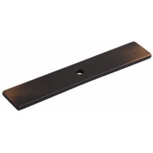 Vinci 4" Long Solid Bronze Rectangular Cabinet Knob Backplate