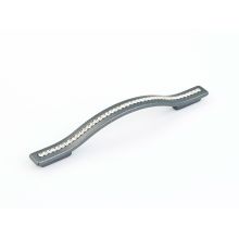 Skyevale 6-5/16" Center to Center Luxury Designer Arch Cabinet Handle Pull with Accent Crystals - Made in Italy