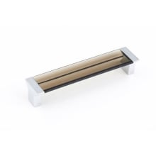 Positano 5-1/16" Center to Center Smoke Acrylic Cabinet Handle / Drawer Pull - Made in Italy
