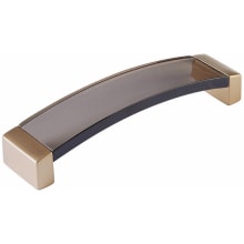 Positano 5-1/16" Center to Center Smoke Acrylic Arch Cabinet Handle / Drawer Pull - Made in Italy