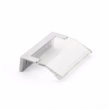Positano 1-1/4" Center to Center Clear Acrylic Finger Tab Cabinet Edge Pull / Drawer Tab Pull