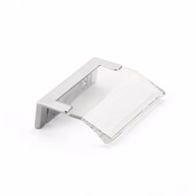 Positano 1-1/4" Center to Center Clear Acrylic Finger Tab Cabinet Edge Pull / Drawer Tab Pull - Made in Italy