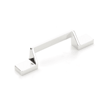 San Marco 3-3/4" Center to Center Modern Angled Handle Cabinet Pull - Made in Italy